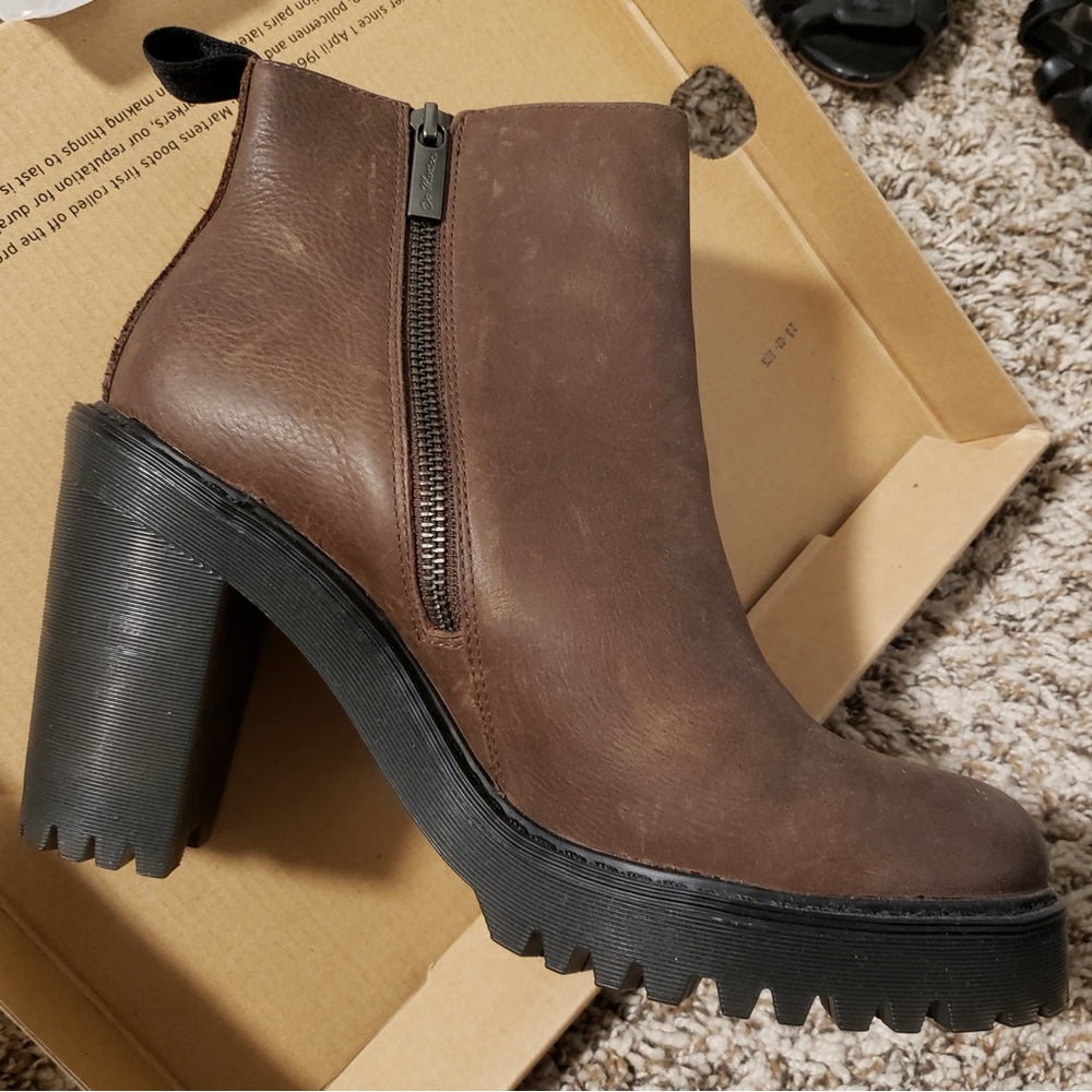 Dr. Martens Magdalena Dark Brown Wyoming Heeled Ankle Boot
